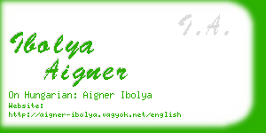 ibolya aigner business card